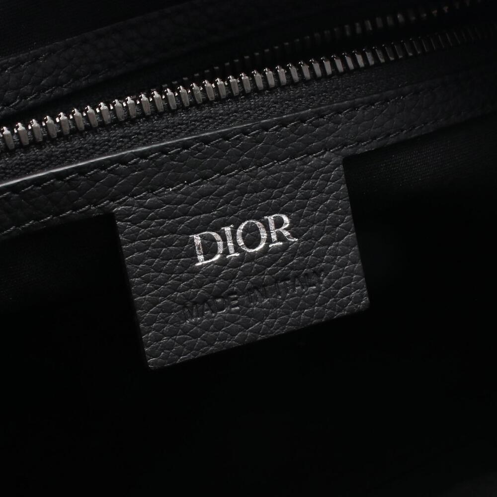 Dior Weekender Maxi Oblique Handbag Canvas Leather Navy Blue Black - Picture 3 of 4